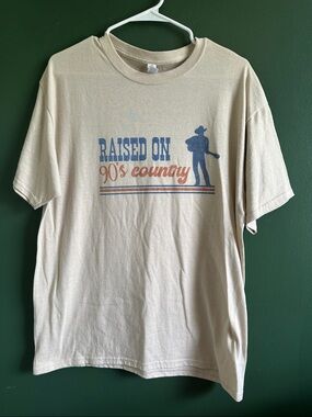 Raised On 90's Country Graphic Tee - Beige